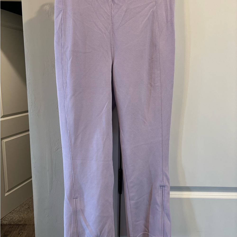 lululemon athletica Lavender Wide-Leg Ribbed Pants lilac ether